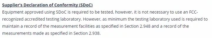 FCC新认证程序SDOC，过渡期截至2018年11月2日